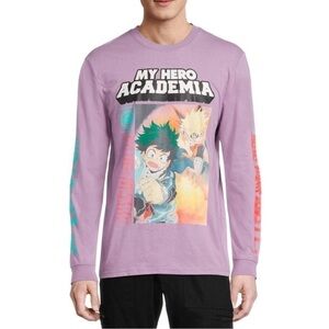Funimation My Hero Academia Purple Long Sleeve Shirt Size XL